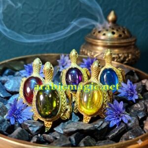 Hidden Wisdom & Extreme Good Luck, Wealth Manifestation, Occult Knowledge, Spiritual Protection, Arabic Turtle Ring Amulet "Hakam al-Sulh"