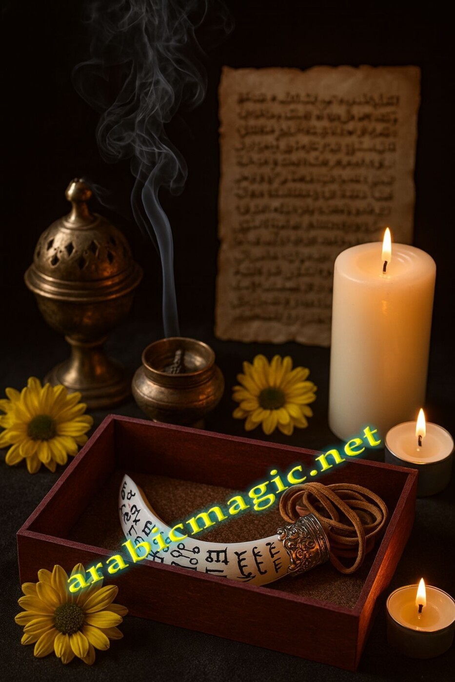 The Jinn Tusk Talisman of Asmar Al-Jaheeb, Unlimited Successes, Prosperity & Abundance, Powerful Protection, Rare Arabic Magical Amulet - Image 2