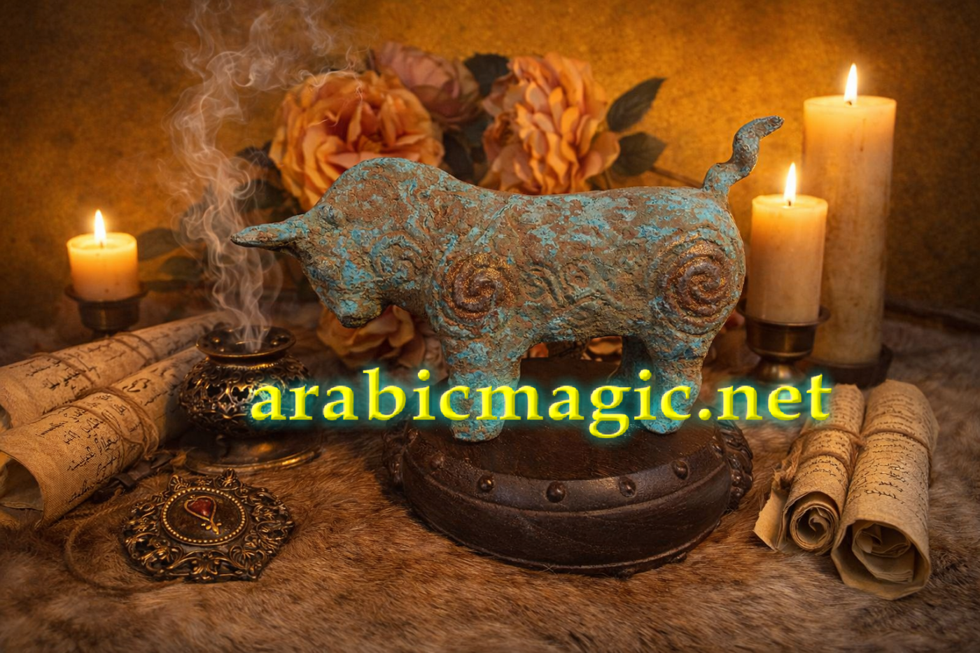 Amulet Shams al-Dam of "The Burning Ox" Forbidden Magical Knowledge, Burning Fear Into Enemies, Alchemical & Occult Wisdom, Divine Authority - Image 3