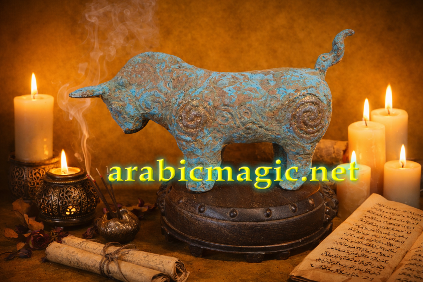 Amulet Shams al-Dam of "The Burning Ox" Forbidden Magical Knowledge, Burning Fear Into Enemies, Alchemical & Occult Wisdom, Divine Authority - Image 4