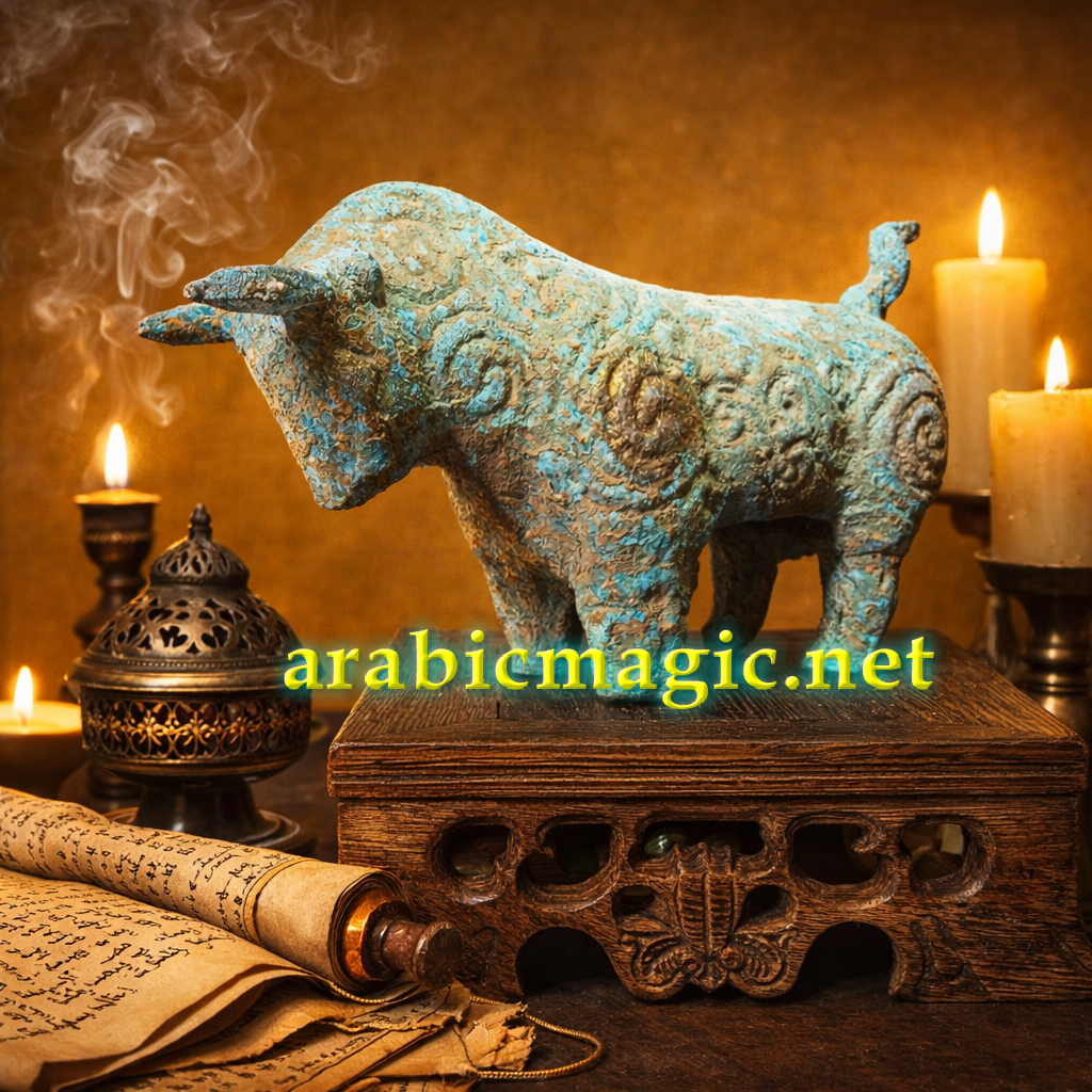 Amulet Shams al-Dam of "The Burning Ox" Forbidden Magical Knowledge, Burning Fear Into Enemies, Alchemical & Occult Wisdom, Divine Authority